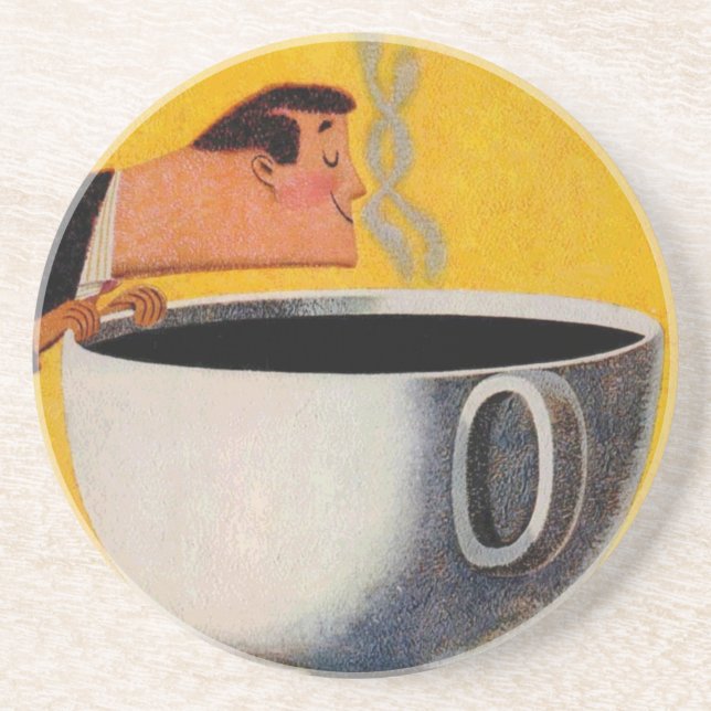 Vintage Coffee Advertisement Coaster (Front)
