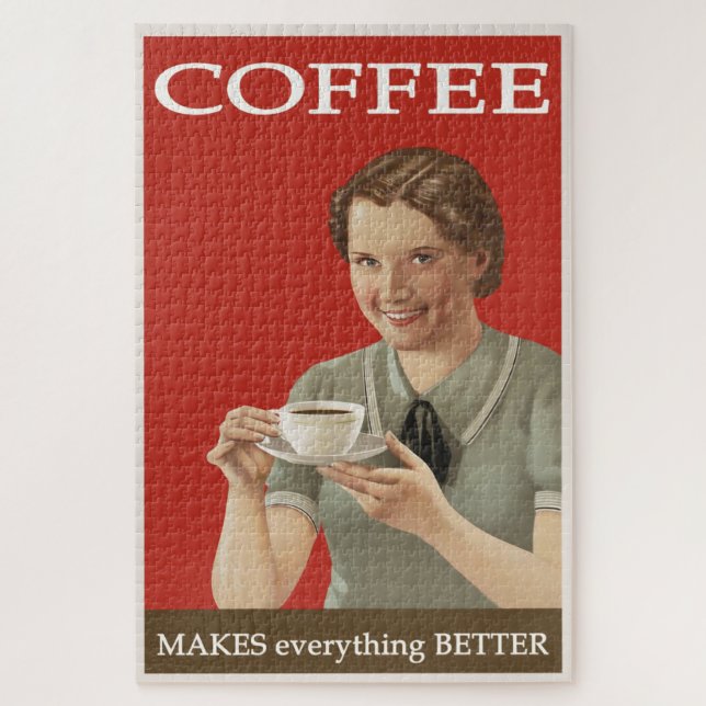 Vintage Coffee Advertisement Jigsaw Puzzle (Vertical)