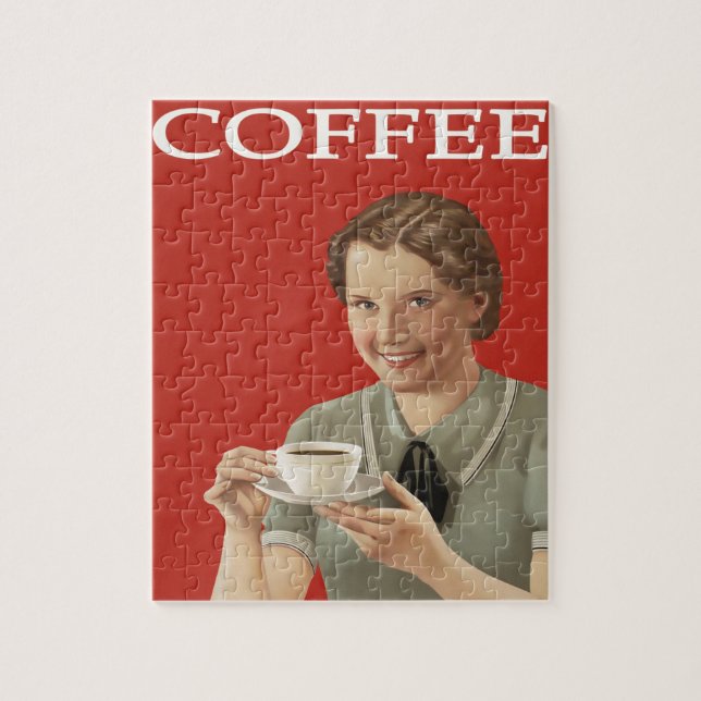 Vintage Coffee Advertisement Jigsaw Puzzle (Vertical)