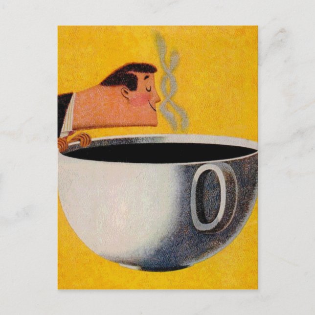 Vintage Coffee Advertisement Postcard (Front)