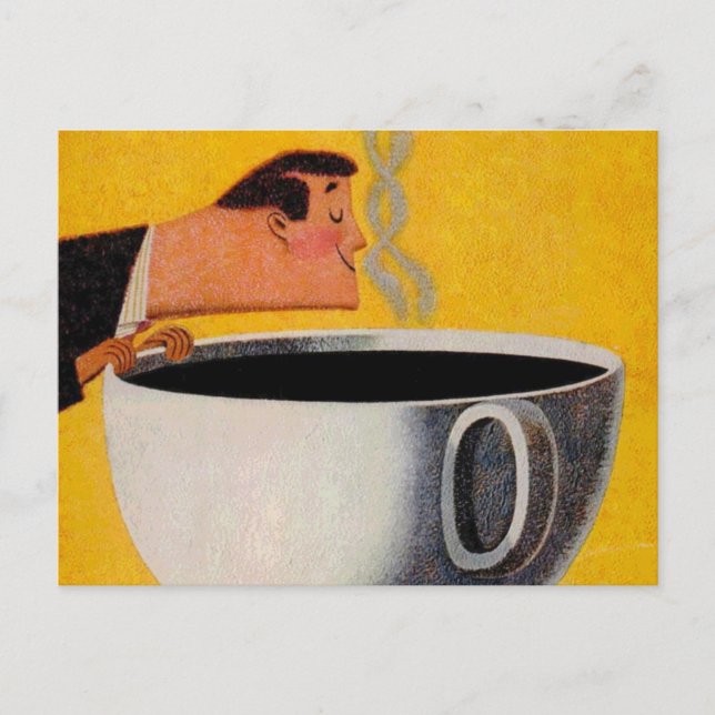 Vintage Coffee Advertisement Postcard (Front)