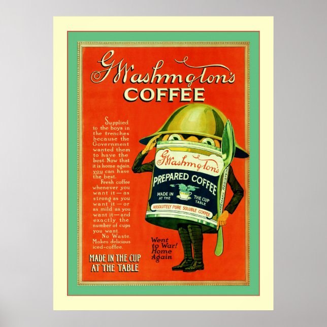 Vintage Coffee Advertisement Poster (Front)