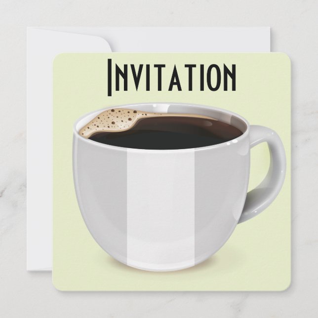 Vintage Coffee Advertisement Poster Invitation (Front)