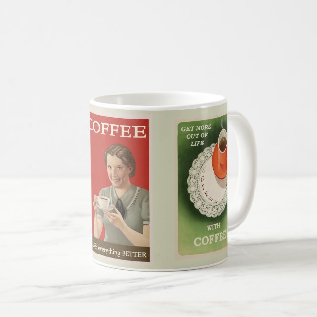 vintage coffee advertising coffee mug (Front Right)