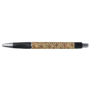 Vintage Coffee Bean Geometric Batik Pattern