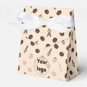 Vintage Coffee Beans and Lavender Seamless Pattern Favour Box