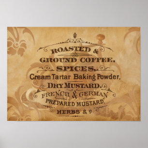 Vintage Coffee Coffee Art Poster