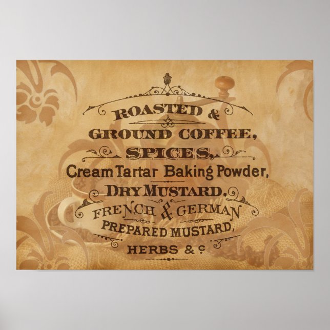 Vintage Coffee Coffee Art Poster (Front)