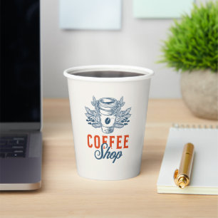 Vintage Coffee Cup Botanical
