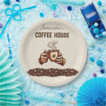 Vintage Coffee Cup Custom Cafe Brand