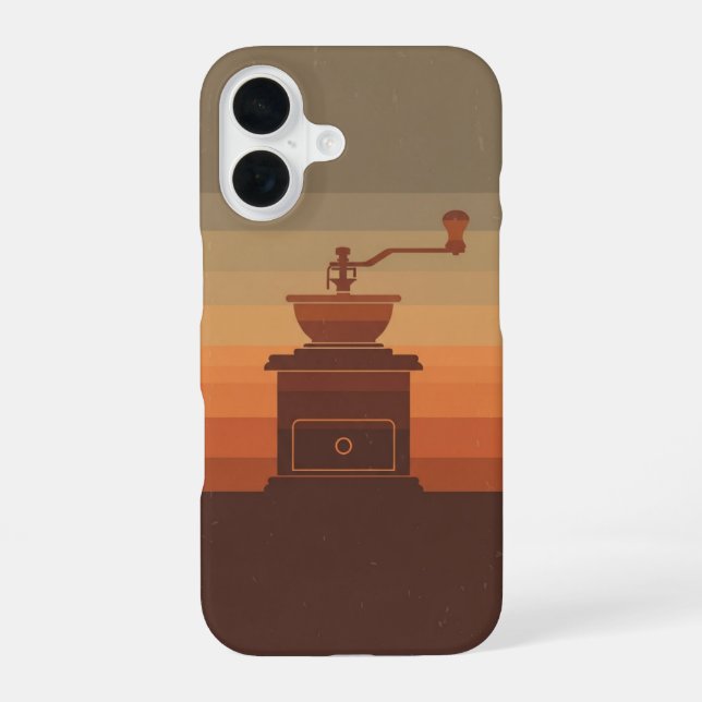 Vintage Coffee Grinder iPhone 16 Case (Back)