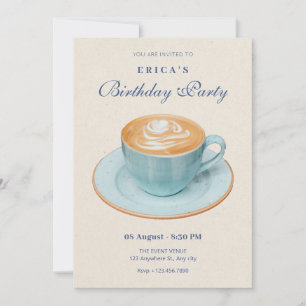 Vintage coffee  invitation