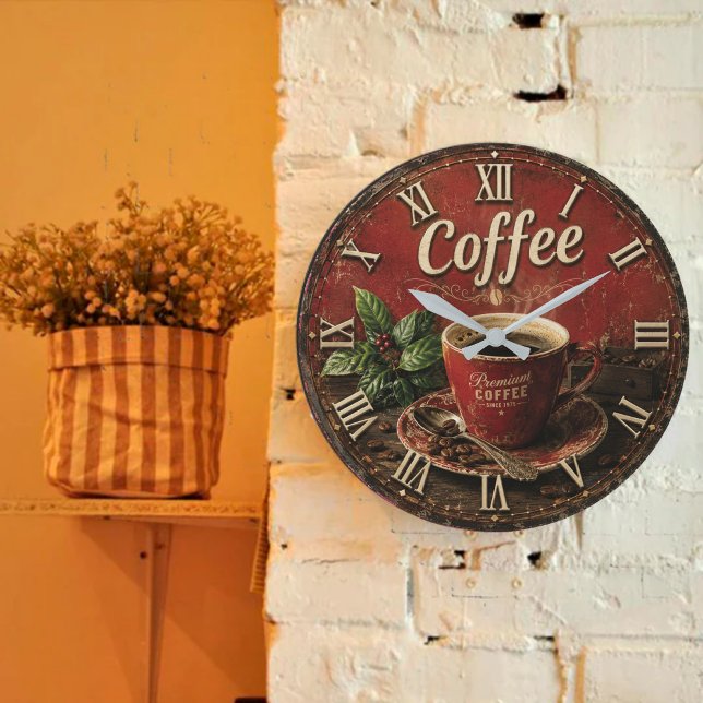 Vintage Coffee Large Clock (Creator Uploaded)
