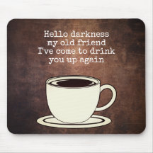 Vintage Coffee Lover Funny Quote Mouse Pad