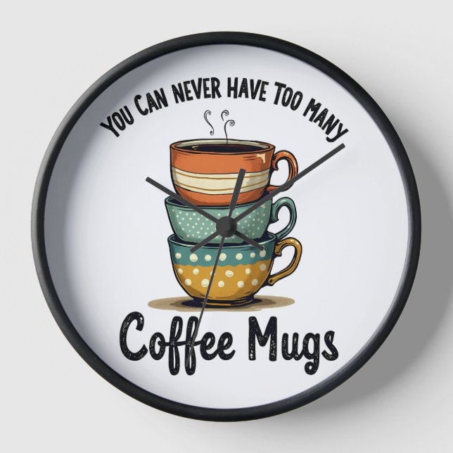 Vintage Coffee Lover Rustic Café Aesthetic Art Clock (Front)