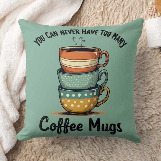 Vintage Coffee Lover Rustic Café Aesthetic Art Cushion (Blanket)
