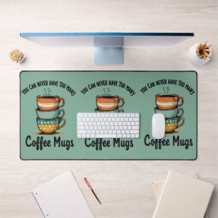Vintage Coffee Lover Rustic Café Aesthetic Art Desk Mat