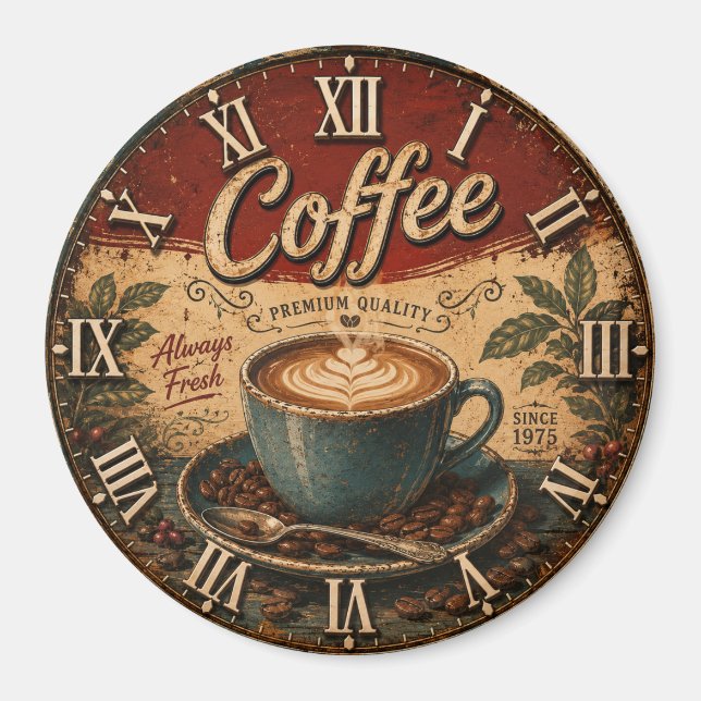 Vintage Coffee  Magnet (Front)
