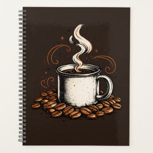 Vintage Coffee Mug Notebook Cosy Coffee Lover Jo Planner