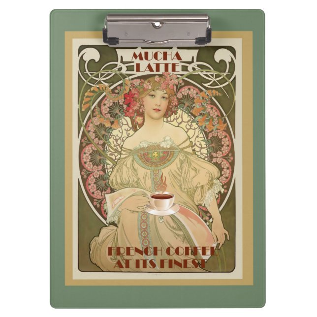 Vintage Coffee Poster Clipboard (Front)