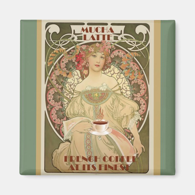 Vintage Coffee Poster Magnet (Front)