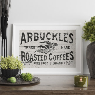 Vintage Coffee Poster Wall Art Or Decoupage Paper