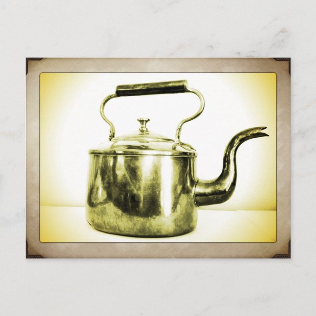 Vintage Coffee Pot Postcard (Front)