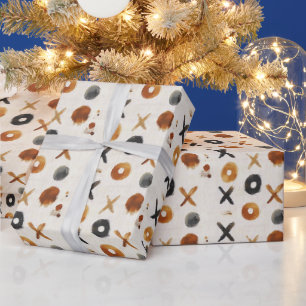 Vintage Coffee Stained XOXO  Wrapping Paper
