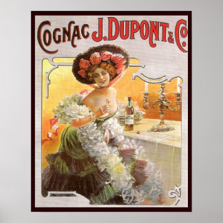 Vintage Cognac Advertisement Poster