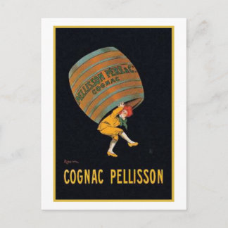 Vintage Cognac Pellisson Ad Postcard