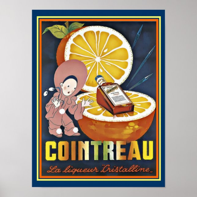 Vintage Cointreau Liqueur Poster 12 x 16 (Front)