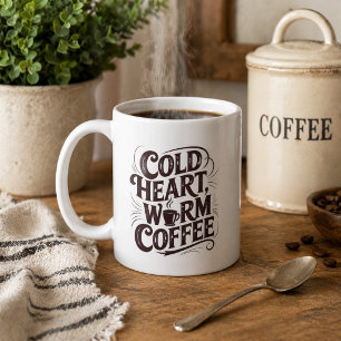 Vintage Cold Heart Warm Coffee Mug