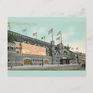 Vintage Coliseum Building Chicago Postcard