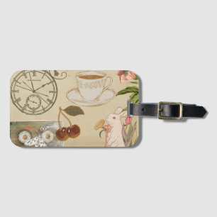 Vintage Collage Art Luggage Tag