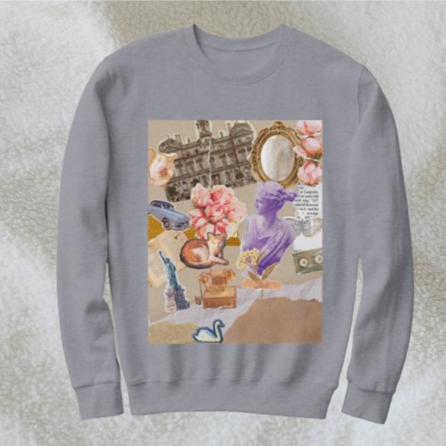 Vintage Collage Art Sweatshirt (Creator Uploaded)