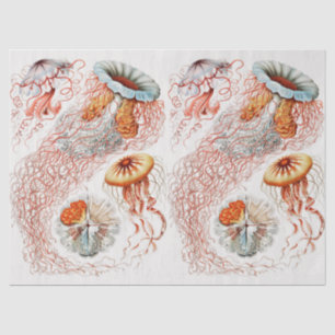 Vintage Collage Jellyfish Pattern Decoupage Tissue Paper