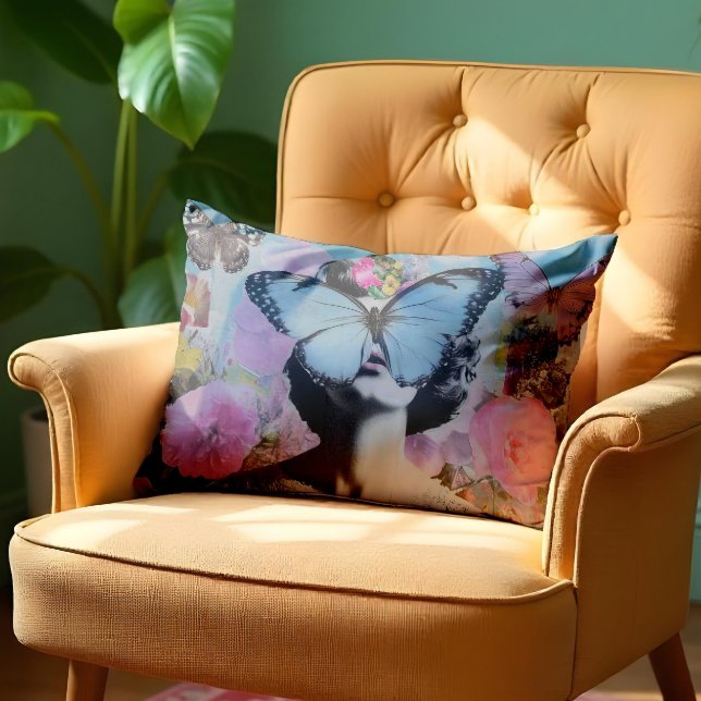Vintage Collage  Lumbar Cushion (Creator Uploaded)