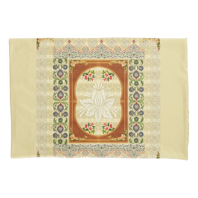 Vintage collage pillowcase (Front-Left)