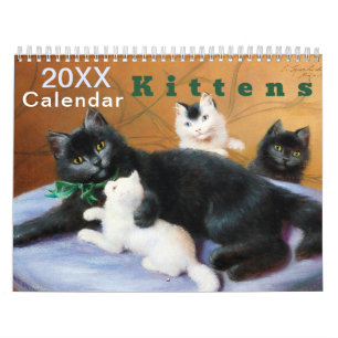 Vintage Collection of Cute Kittens  Calendar