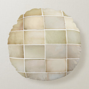 Vintage collection: old paper set. round cushion