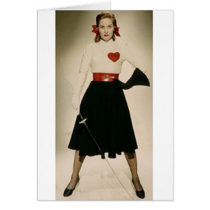 Vintage Colleen Townsend 1948 Fencing Photo Card