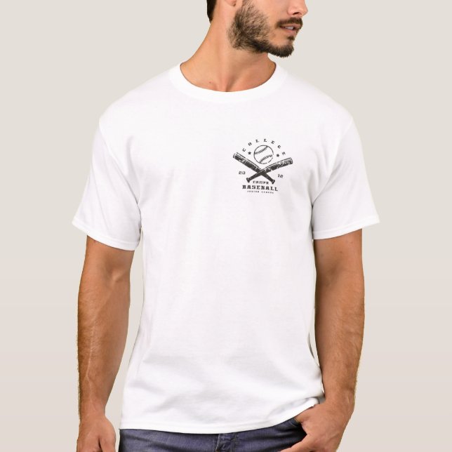 Vintage College League Baseball Crest Tee (Front)