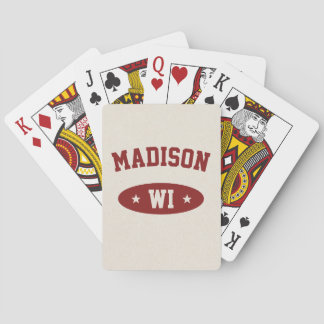 Vintage Collegiate Style Wisconsin Playing Cards