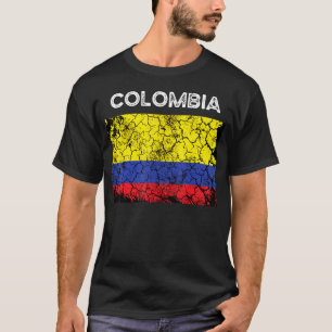 Vintage Colombia Flag Colombian Men Women T-Shirt