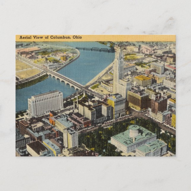 Vintage Colombus, Ohio Postcard (Front)