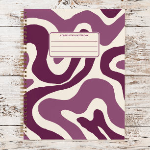 VIntage Color Abstract Pattern Groovy Notebook