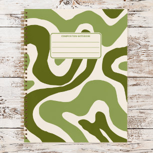VIntage Color Abstract Pattern Groovy Notebook