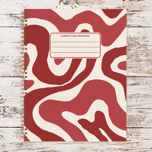 VIntage Color Abstract Pattern Groovy Notebook