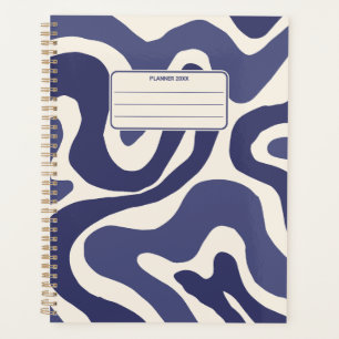 Vintage Color Abstract Pattern Groovy Yearly Planner