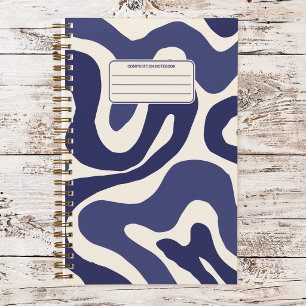 Vintage Color Abstract Pattern Wavy Notebook
